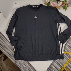 Adidas Men's Black Crewneck Sweater